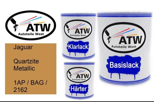 Jaguar, Quartzite Metallic, 1AP / BAG / 2162: 1L Lackdose + 1L Klarlack + 500ml Härter - Set, von ATW Autoteile West.